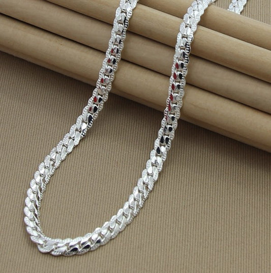 6MM Full Side Silver Plated Necklace