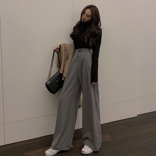 Loose and thin casual mopping wide-leg pants