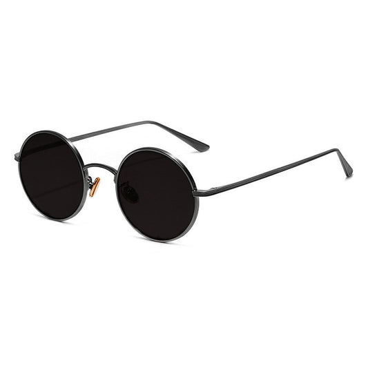 Retro Round Sunglasses Men's Tide Net Red Polarized Driving Funny Classic Prince Mirror Groomsmen Glasses Women