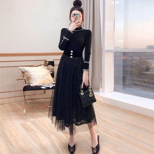 Women's Spring and Winter Sweater Skirt Suit