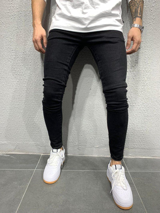 New Men's Jeans Youth Casual Slim Fit Men's Jeans With Small Feet