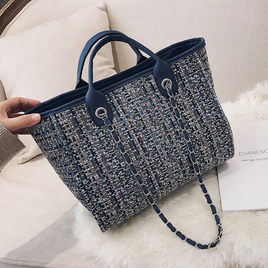 Plaid cloth Spring and summer new chain shoulder bag