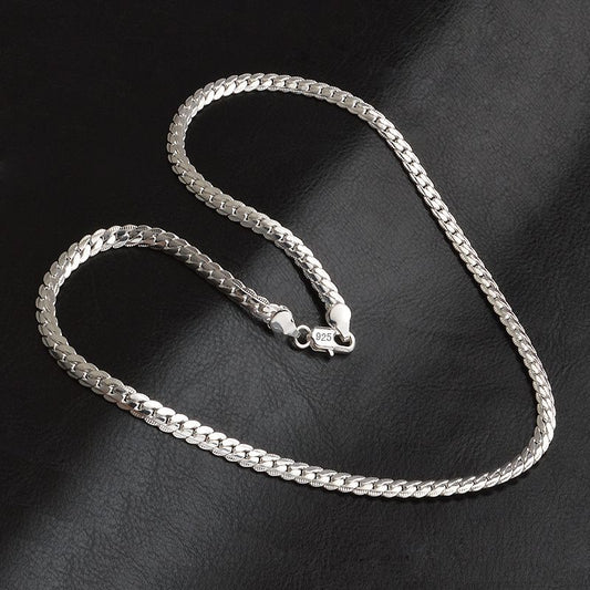 Silver-plated men's necklace