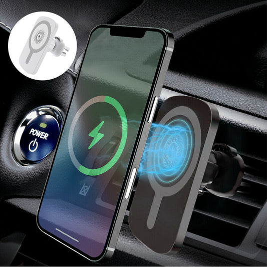 New Car Mount Wireless Fast Charger Phone Mount Holder For iPhone Mini /Pro/Max Magnetic Wireless Chargers Car Air Vent Stand Mount Phone Holder Fast Charging Station For iPhone