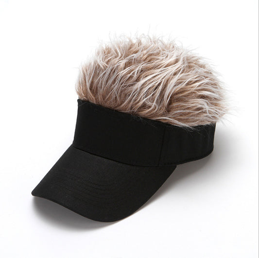 Empty Wig Baseball Hat, Male Hip-Hop Sunshade Sun Hat