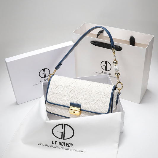 Hong Kong IT GDLEDY Niche Design Transfer Beads Pleated Underarm Bag Women's 2021 New Fashion Messenger Bag