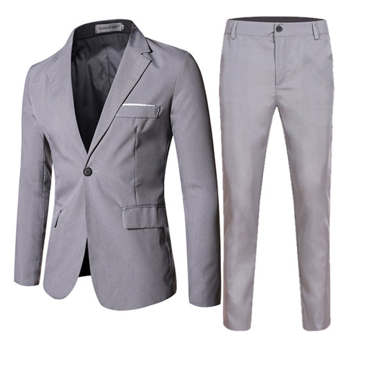 Suit Men&#039;s Slim Small Suit Jacket Casual Professional Dress Interview Groom Best Man Wedding Dress